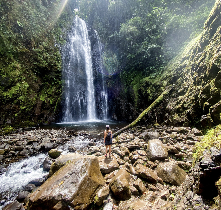 Julia Ross at a waterfall